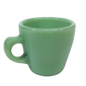 Vtg Jadeite Green Fire King Thick C Restaurant Ware Coffee Mug Anchor Hocking